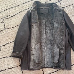 Men’s genuine leather classic jacket .